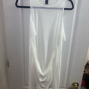 White Sheer Sleeveless Dress